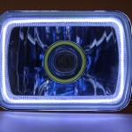 CARZOOM NEW 7 x 6"  SQUARE DUAL COB HEAD LAMP